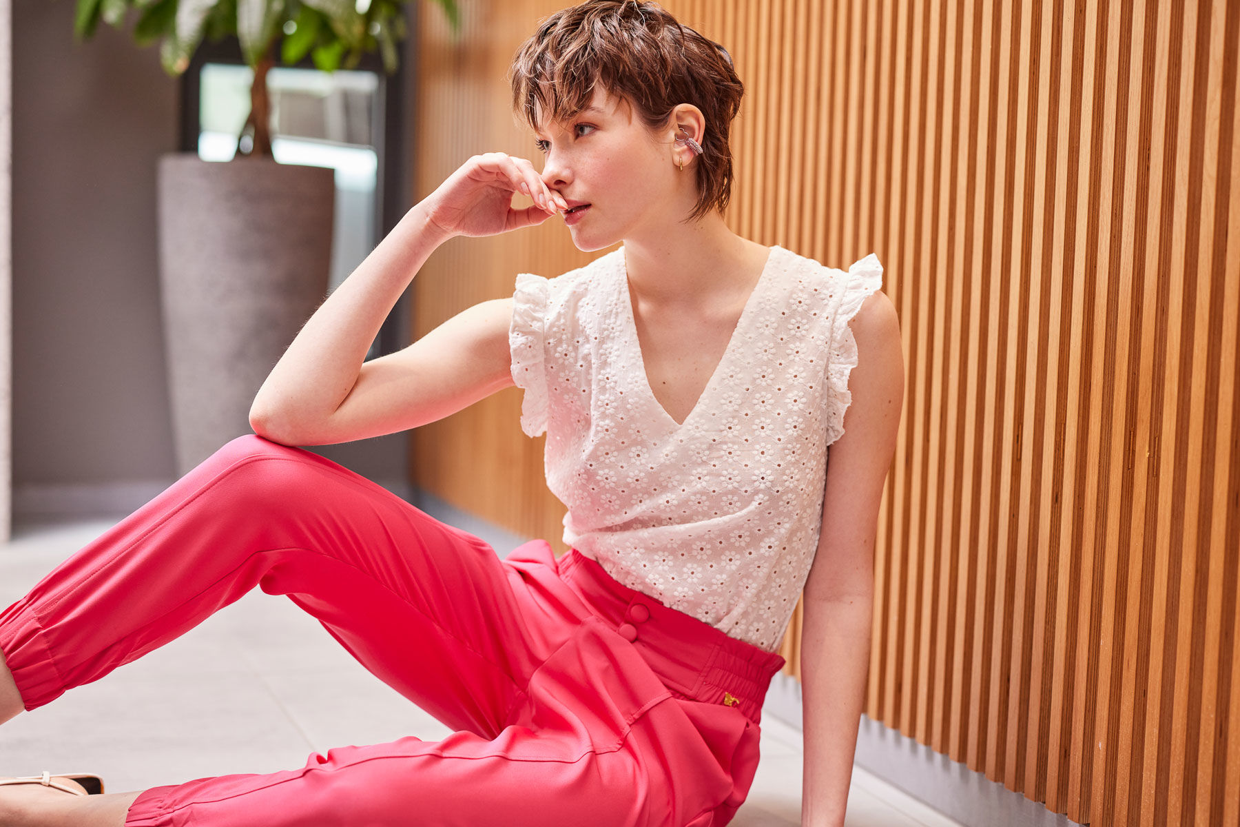 Picture of Elastic high waisted pants
