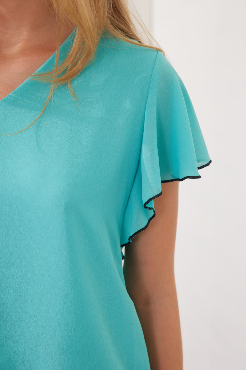 Picture of Asymmetric chiffon blouse
