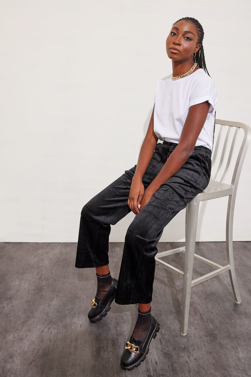 Εικόνα της Παντελόνι wide leg κοτλέ comfort