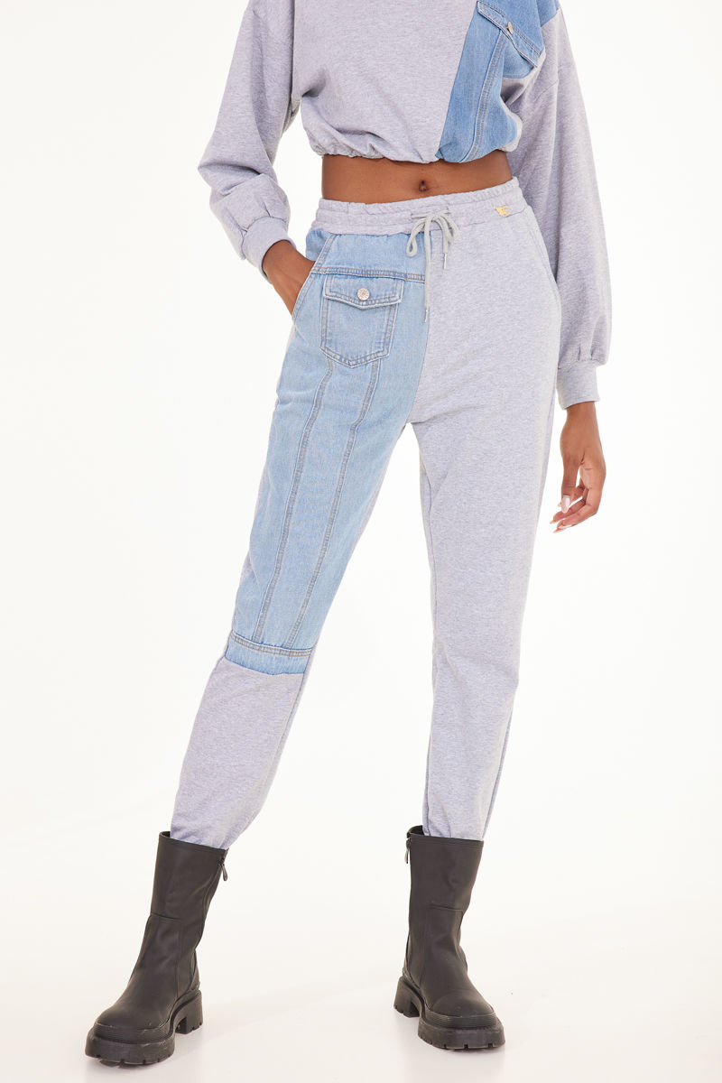 Εικόνα της Παντελόνι βαμβακερό patchwork design