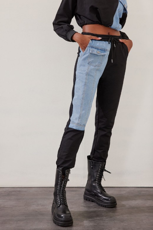 Εικόνα της Παντελόνι βαμβακερό patchwork design