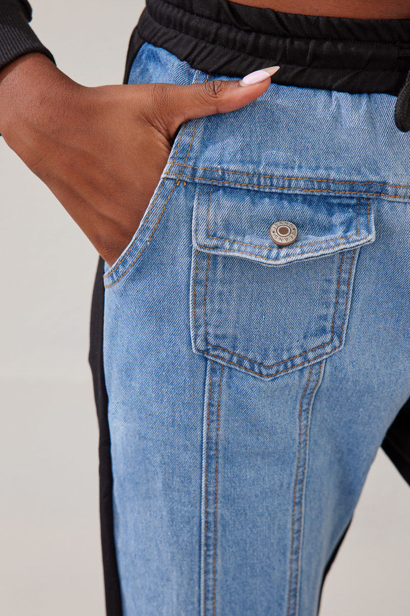 Εικόνα της Παντελόνι βαμβακερό patchwork design