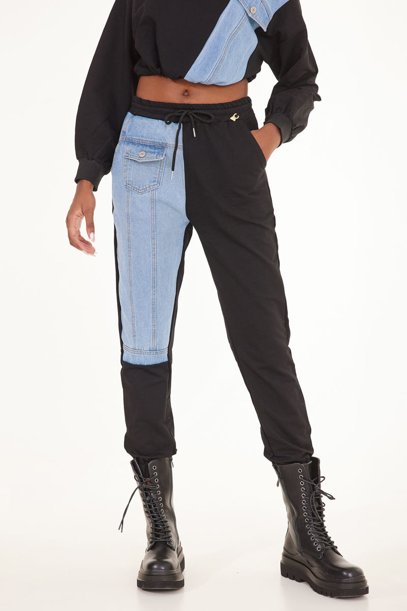 Εικόνα της Παντελόνι βαμβακερό patchwork design