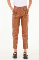 Picture of Faux leather high rise pants