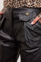 Picture of Faux leather high rise pants