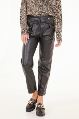 Picture of Faux leather high rise pants