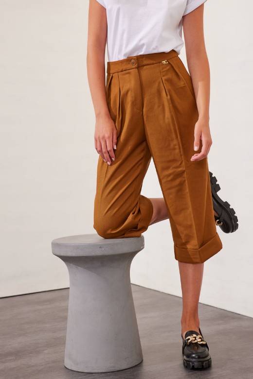 Picture of Pleated zip culotte pants