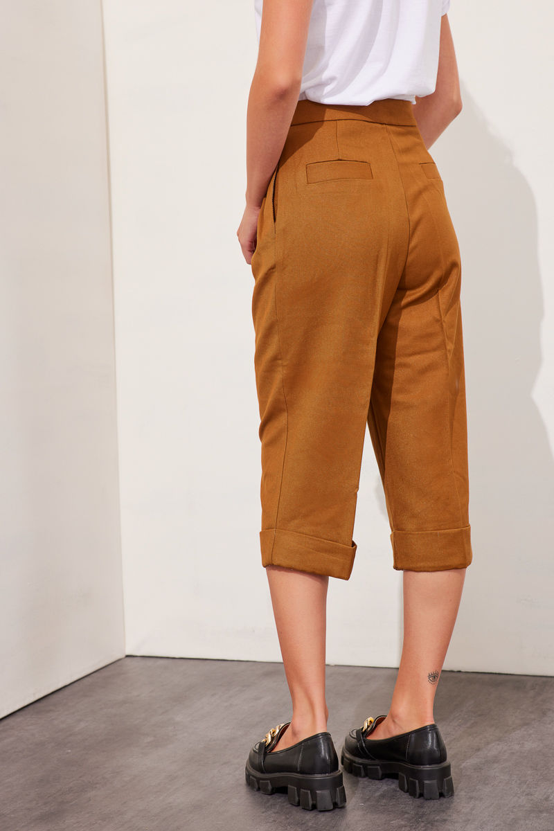 Picture of Pleated zip culotte pants