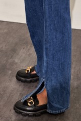 Εικόνα της Denim παντελόνι μακρύ wide leg με σκίσιμο