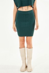 Εικόνα της Φούστα mini πλεκτή σχέδιο ύφανσης