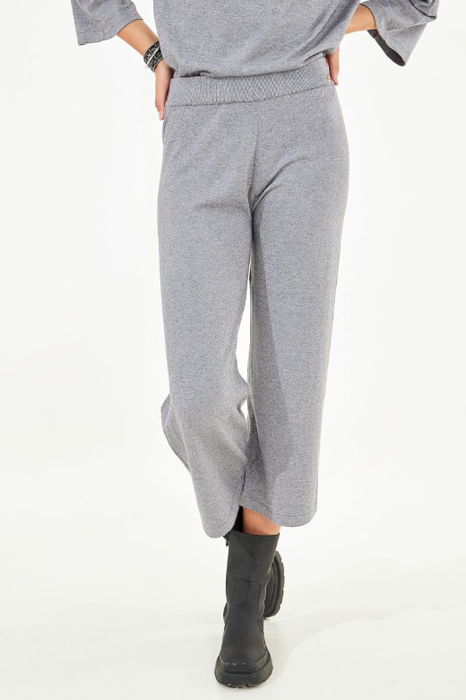 Elastic wide leg pants