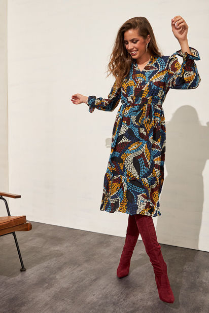 Picture of Printed midi dress