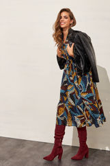 Picture of Printed midi dress