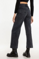 Εικόνα της Παντελόνι denim υψηλόμεσο wide leg