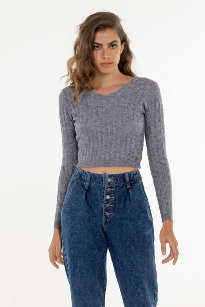 Picture of Cropped knit sweater
