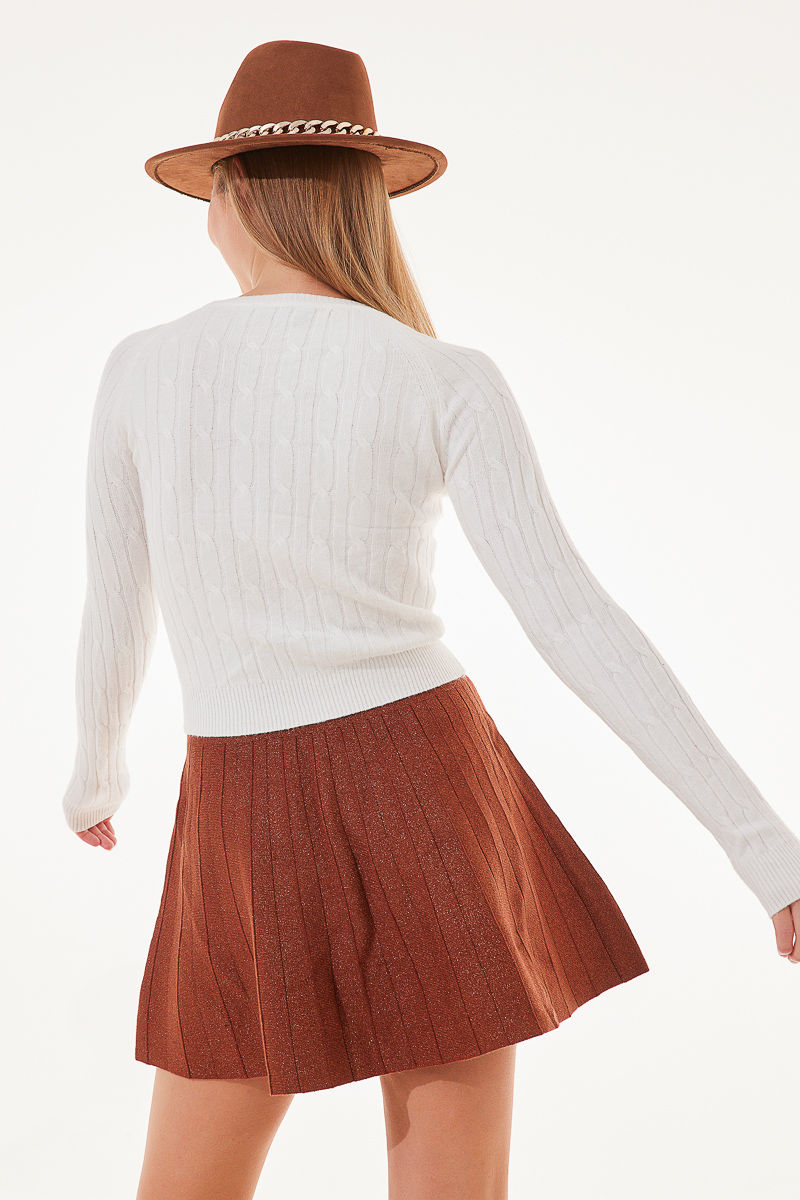 Picture of Lurex mini knitted skirt