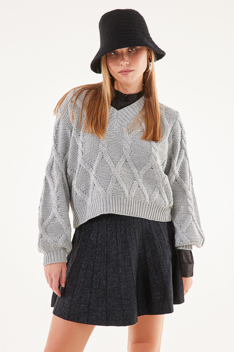 Picture of Lurex mini knitted skirt