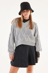 Picture of Lurex mini knitted skirt
