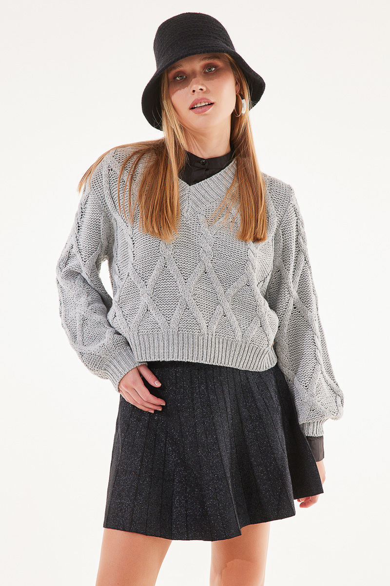 Picture of Lurex mini knitted skirt