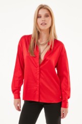 Picture of Screw neck satin shirt