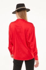 Picture of Screw neck satin shirt