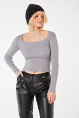Picture of Square neck knit sweater