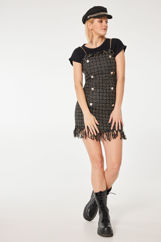 Picture of Gold chain straps knitted dress