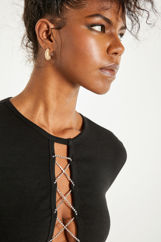 Picture of Chain neckline mini dress