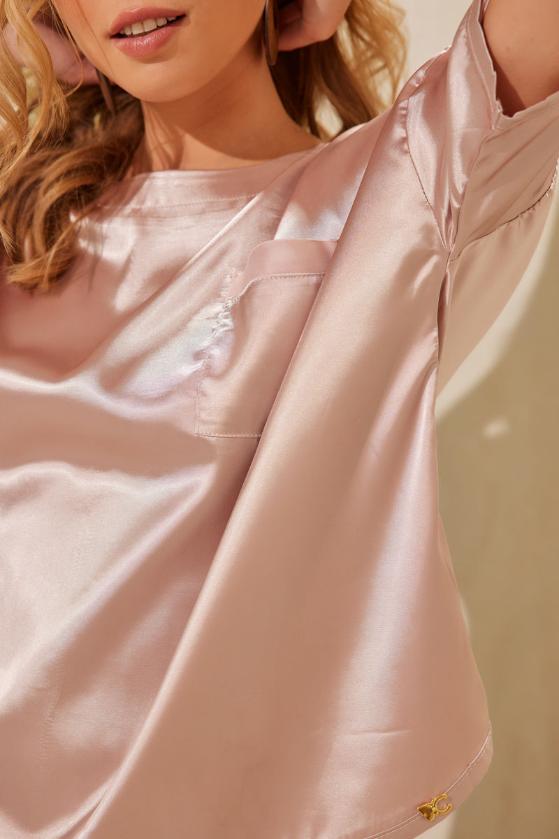 Picture of Asymmetric satin blouse