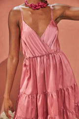 Picture of Satin ruffled dress