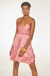 Picture of Satin ruffled dress