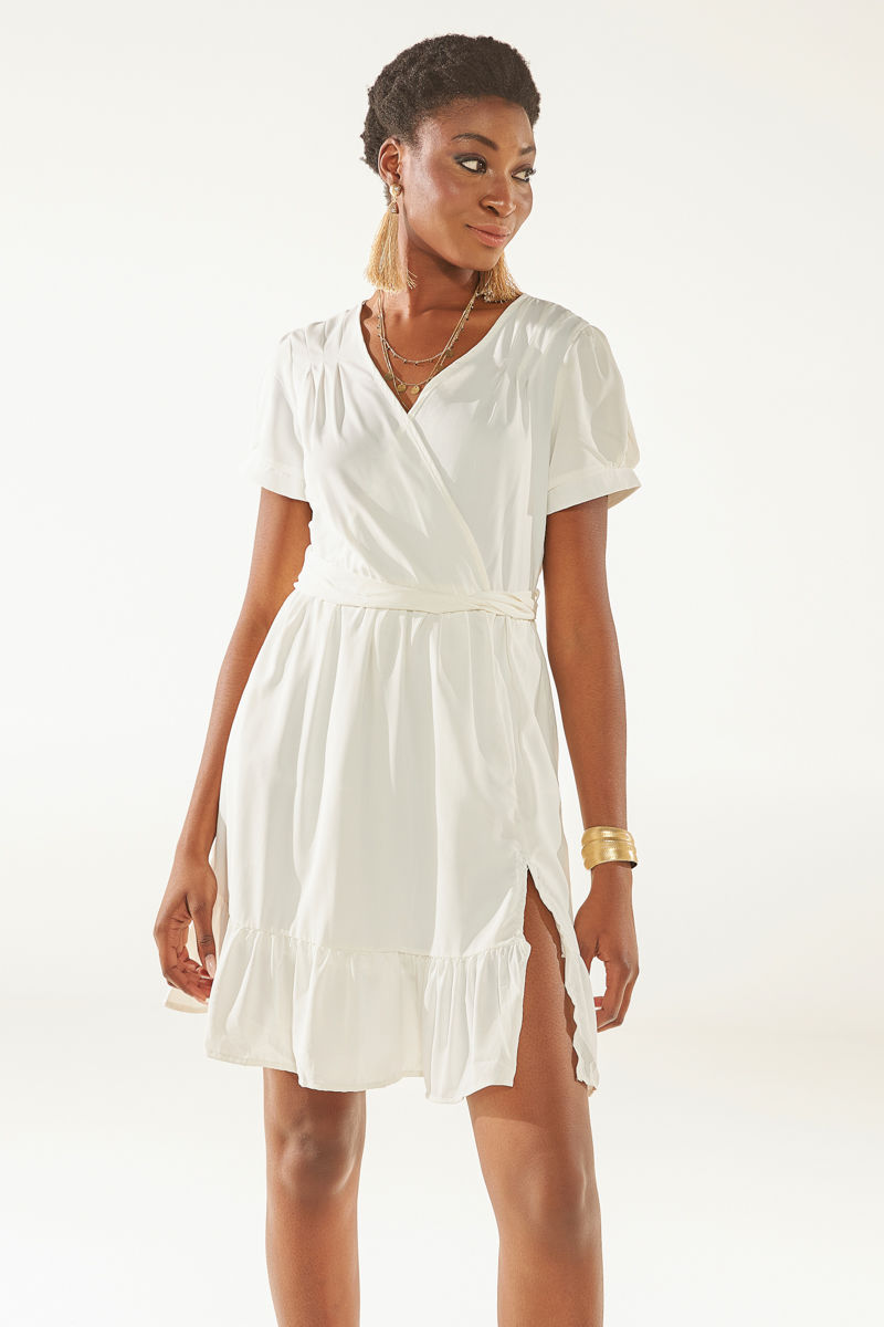 Picture of Wrap ruffled dress