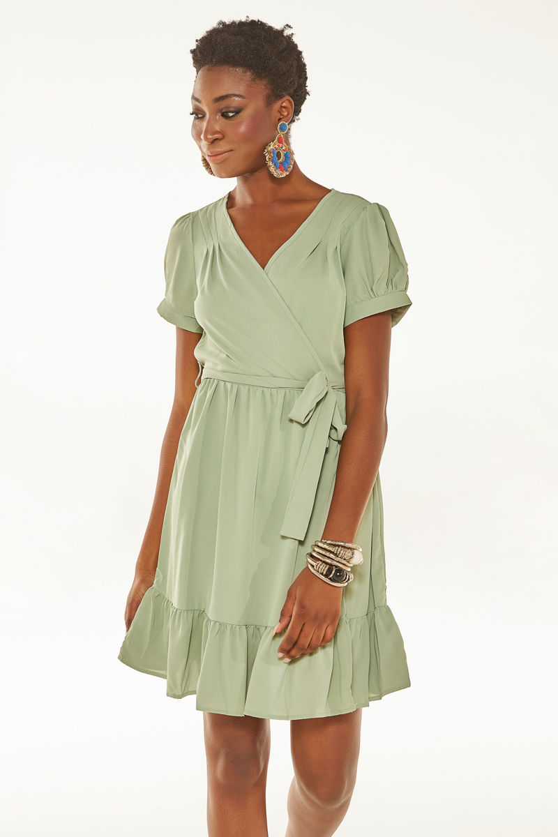 Picture of Wrap ruffled dress