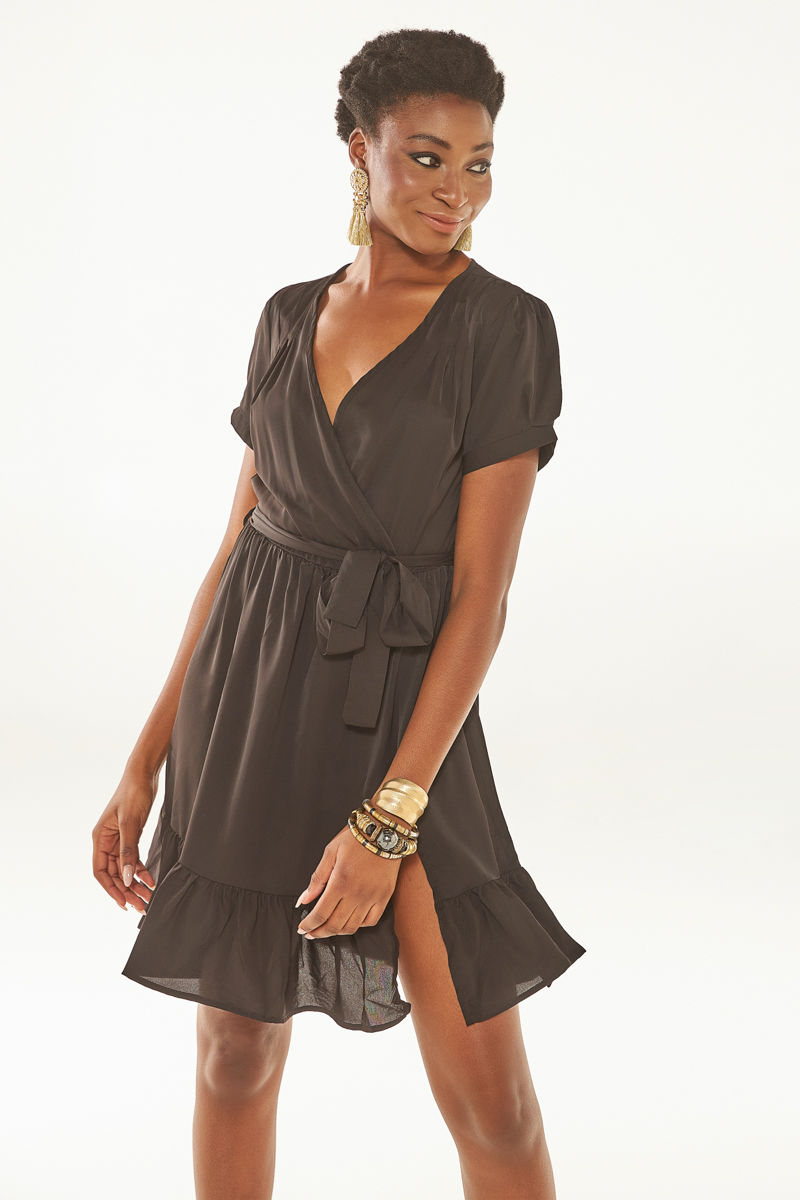 Picture of Wrap ruffled dress