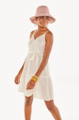 Picture of Mini belted dress with ruffles