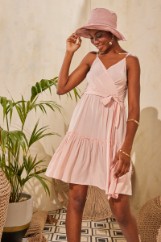 Picture of Mini belted dress with ruffles