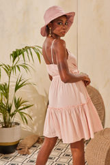 Picture of Mini belted dress with ruffles