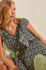 Picture of Floral mini ruffled dress