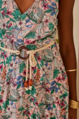 Picture of Floral belted dress