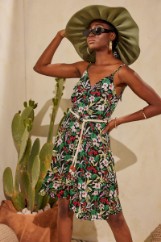 Picture of Floral belted dress