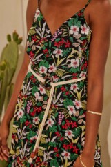 Picture of Floral belted dress