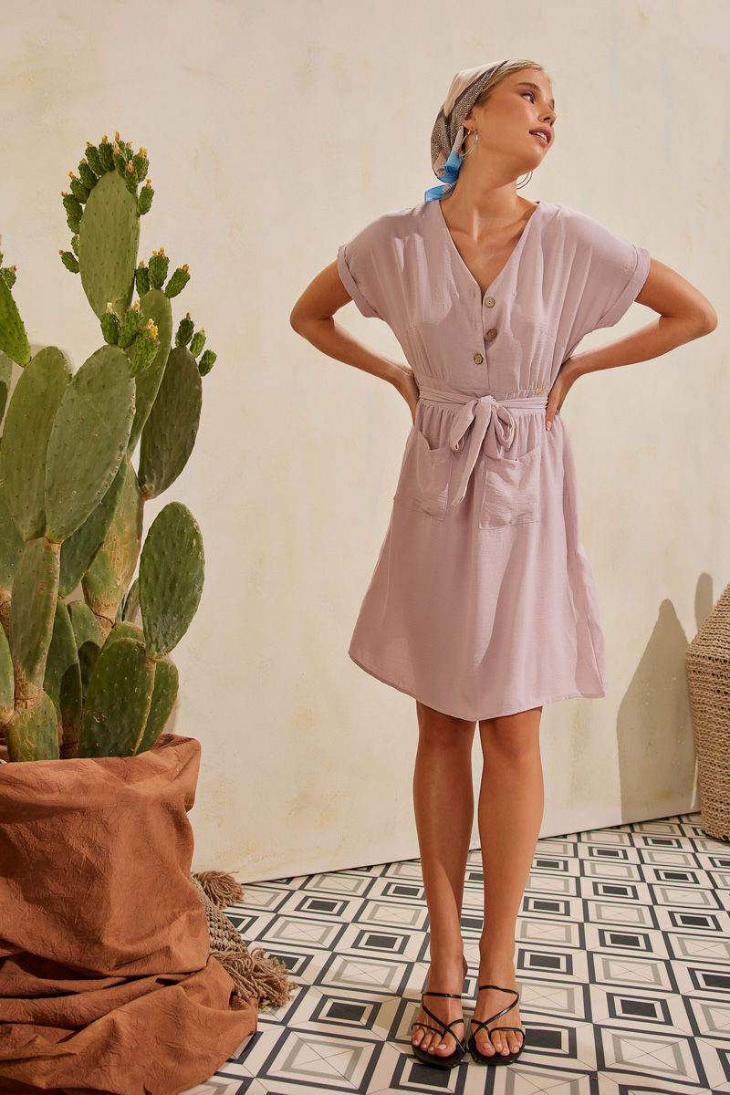 Picture of Mini linen dress with pockets