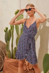 Εικόνα της Φόρεμα μίνι flower print με βολάν