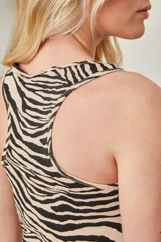 Εικόνα της Crop top ελαστικό zebra pattern