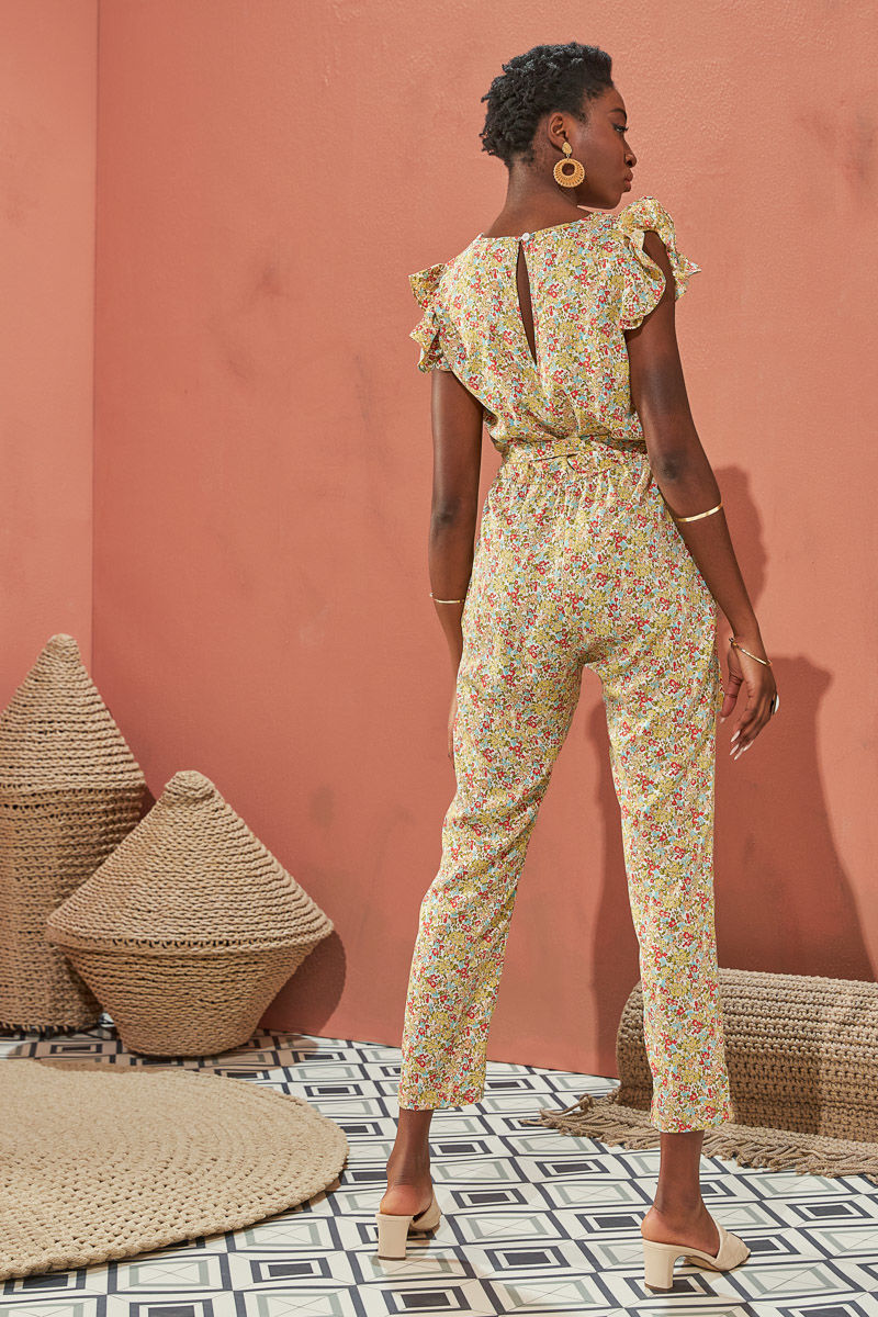 Εικόνα της Jumpsuit floral με άνοιγμα πλάτης