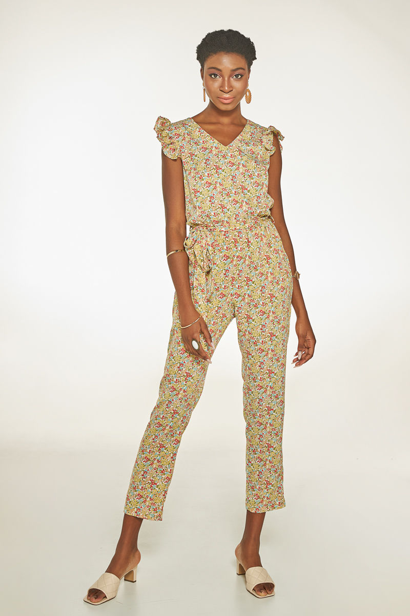 Picture of Floral open back detail jumpsuit