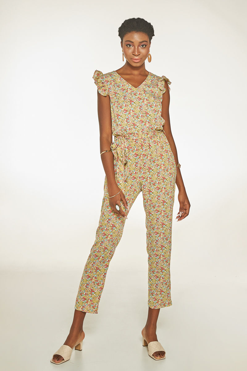 Εικόνα της Jumpsuit floral με άνοιγμα πλάτης