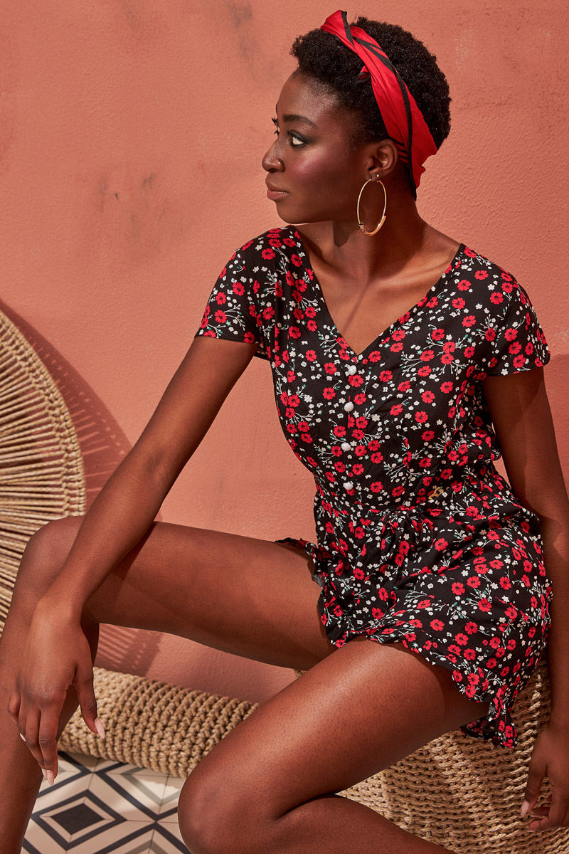 Εικόνα της Playsuit flower print