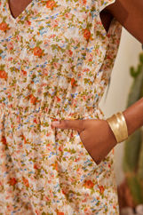 Picture of Floral playsuit with ruffled sleeves