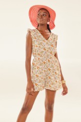 Picture of Floral playsuit with ruffled sleeves